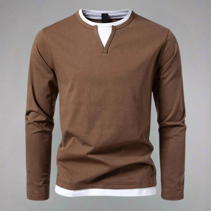 Richard | Langärmeliger Pullover mit V-Ausschnitt, Moderner Stil